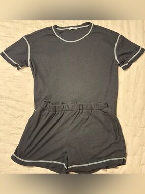 Black Waffle Lounge Set Size L